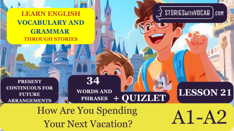 LESSON 21 PRESENT CONTINUOUS FOR FUTURE ARRANGEMENTS – How Are You Spending Your Next Vacation?